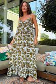 Tie Shoulder Maxi Dress Mucky Olive